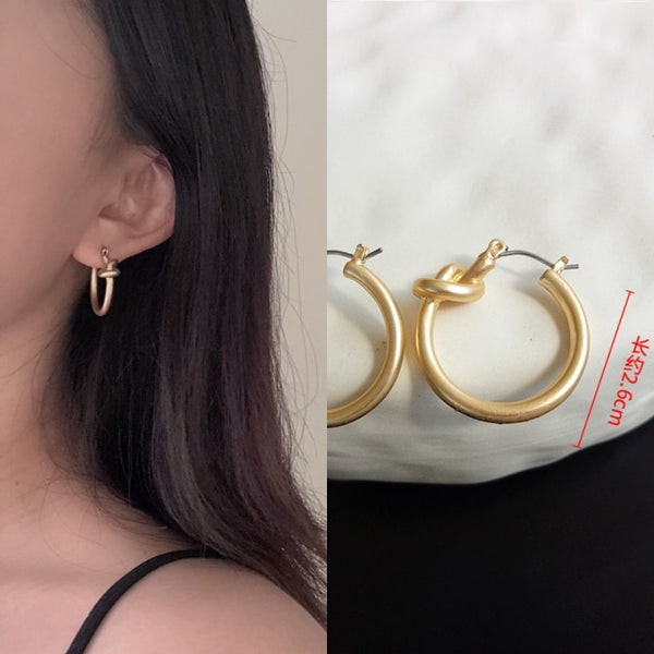 Fashion Statement Earrings 2019 New Geometric Matte Gold earrings For Women Hanging Dangle Earrings Drop Earring modern Jewelry