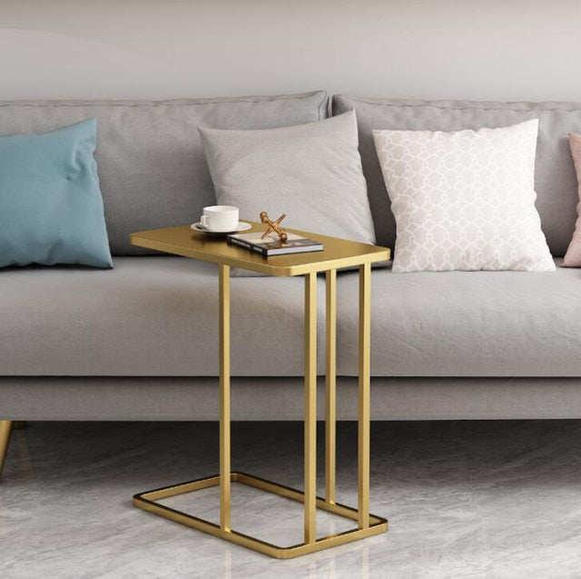 Nordic marble small coffee table mesa de centro simple modern living room iron sofa side creative bedside table mini table