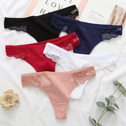 1Pieces/set Panties G-String Ladies Sexy Panties Ladies Ladies Thong Underwear Solid Color Comfortable Lace Edge Panties Lingeri