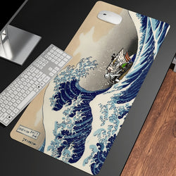 Great Wave Off Art Large Size Mouse Pad Natural Rubber PC Computer Gaming Mousepad Desk Mat Locking Edge for CS GO LOL