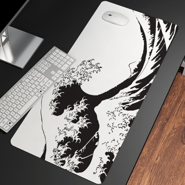 Great Wave Off Art Large Size Mouse Pad Natural Rubber PC Computer Gaming Mousepad Desk Mat Locking Edge for CS GO LOL