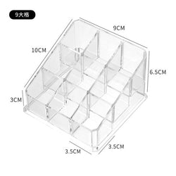 Transparent 9/24/40 Grids Acrylic Makeup Organizer Lipstick Holder Display Rack Case Cosmetic Nail Polish Make Up Organiser Tool