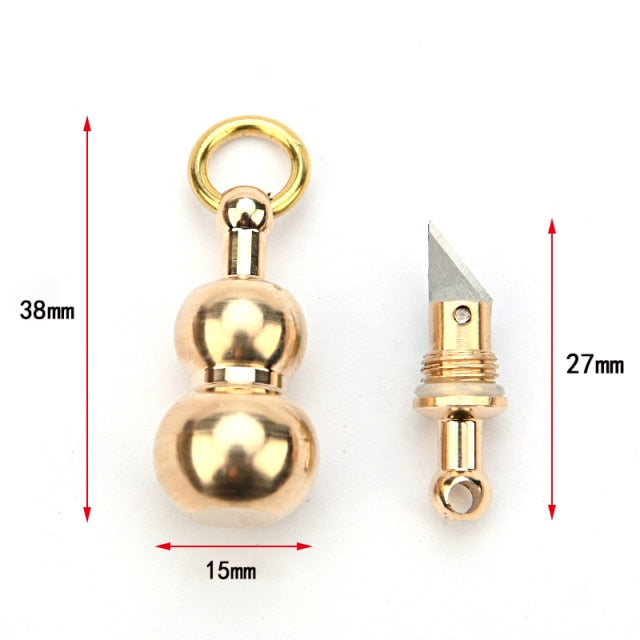 Titanium EDC Mini Push Knife Folding Knife Keychain Pendant Unpacking Express Knife Portable Multifunction Emergency Tools