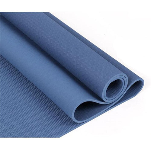 6mm TPE Yoga Mat Non-Slip Sports Gym Dance Pilates Mats for Beginner Body Building Fitness Exercise Equipment 183*61cm