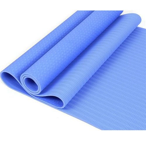 6mm TPE Yoga Mat Non-Slip Sports Gym Dance Pilates Mats for Beginner Body Building Fitness Exercise Equipment 183*61cm